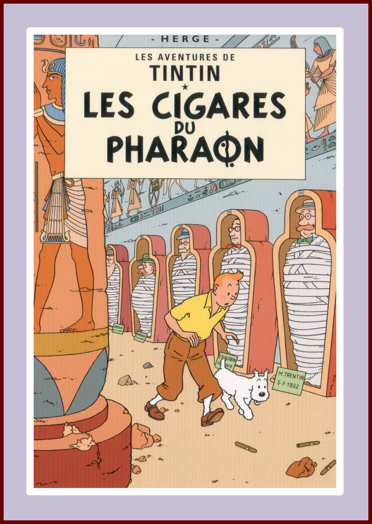 10x15cm Postcard Tintin Album Cigars Of The Pharaoh 34072 